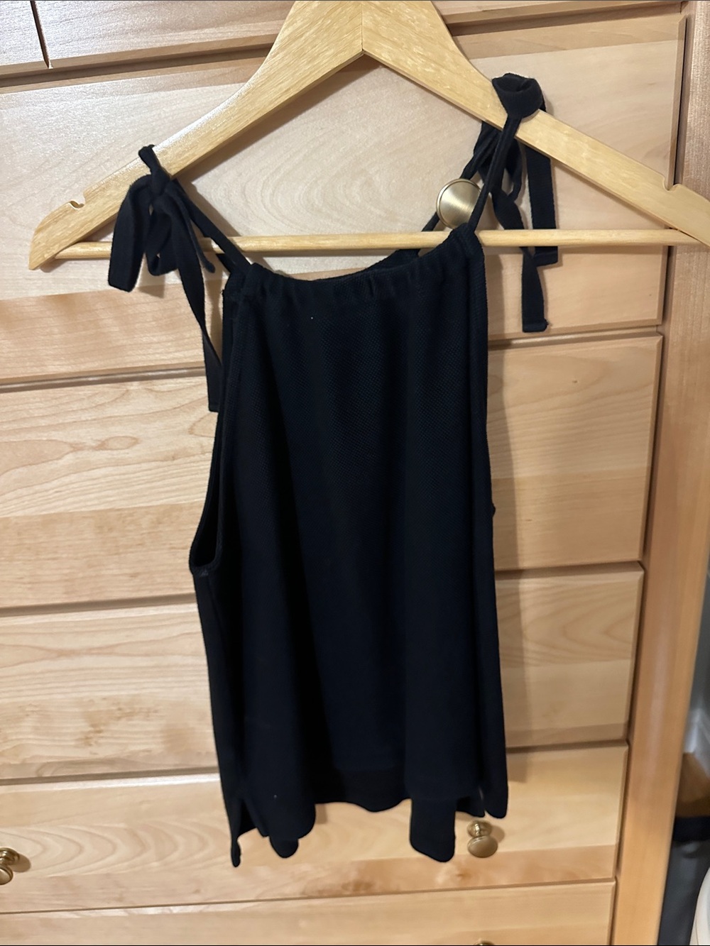 Madewell Black Tie-Shoulder Tank